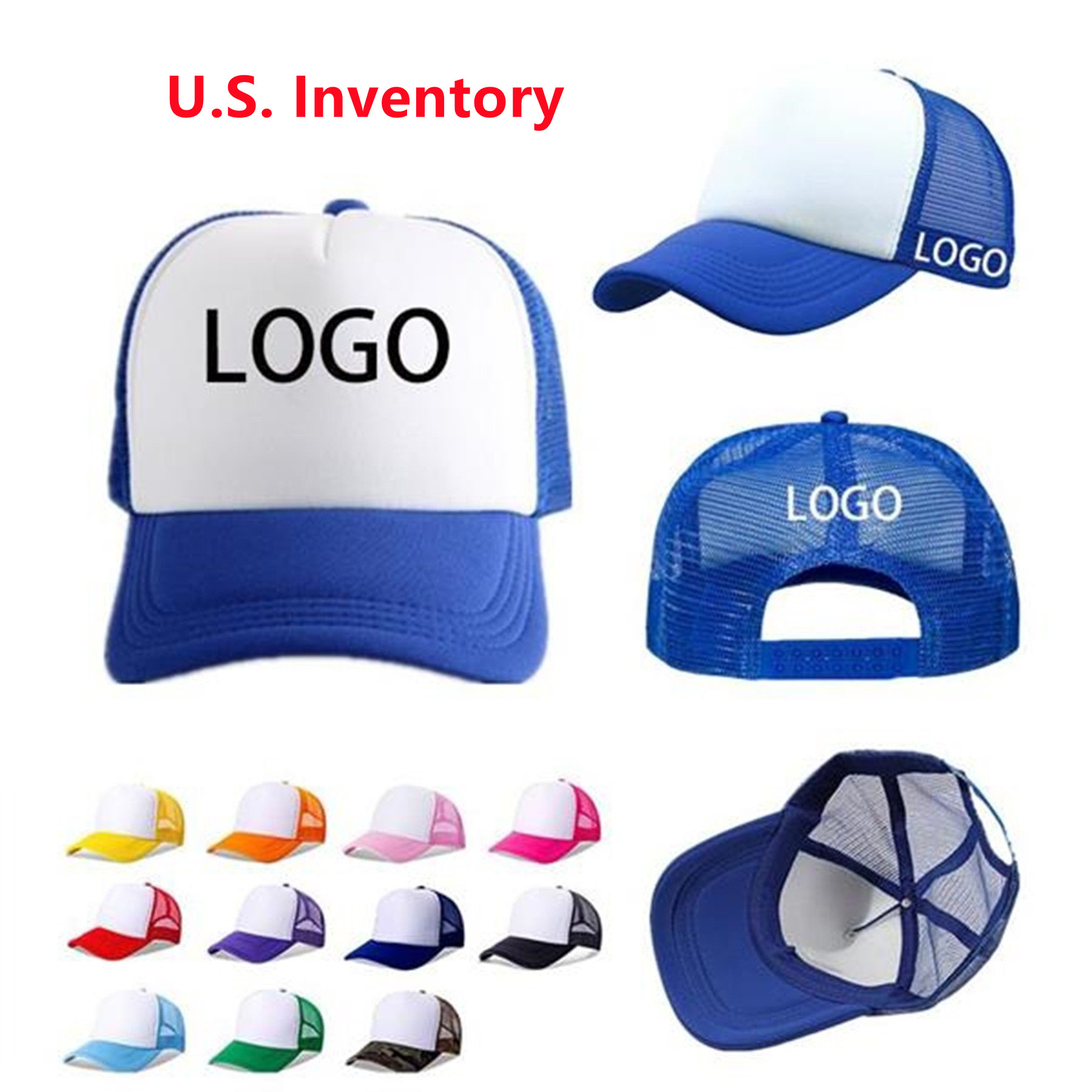 Full Color Imprint Adjustable Baseball mesh Sandwich Trucker Cap 1