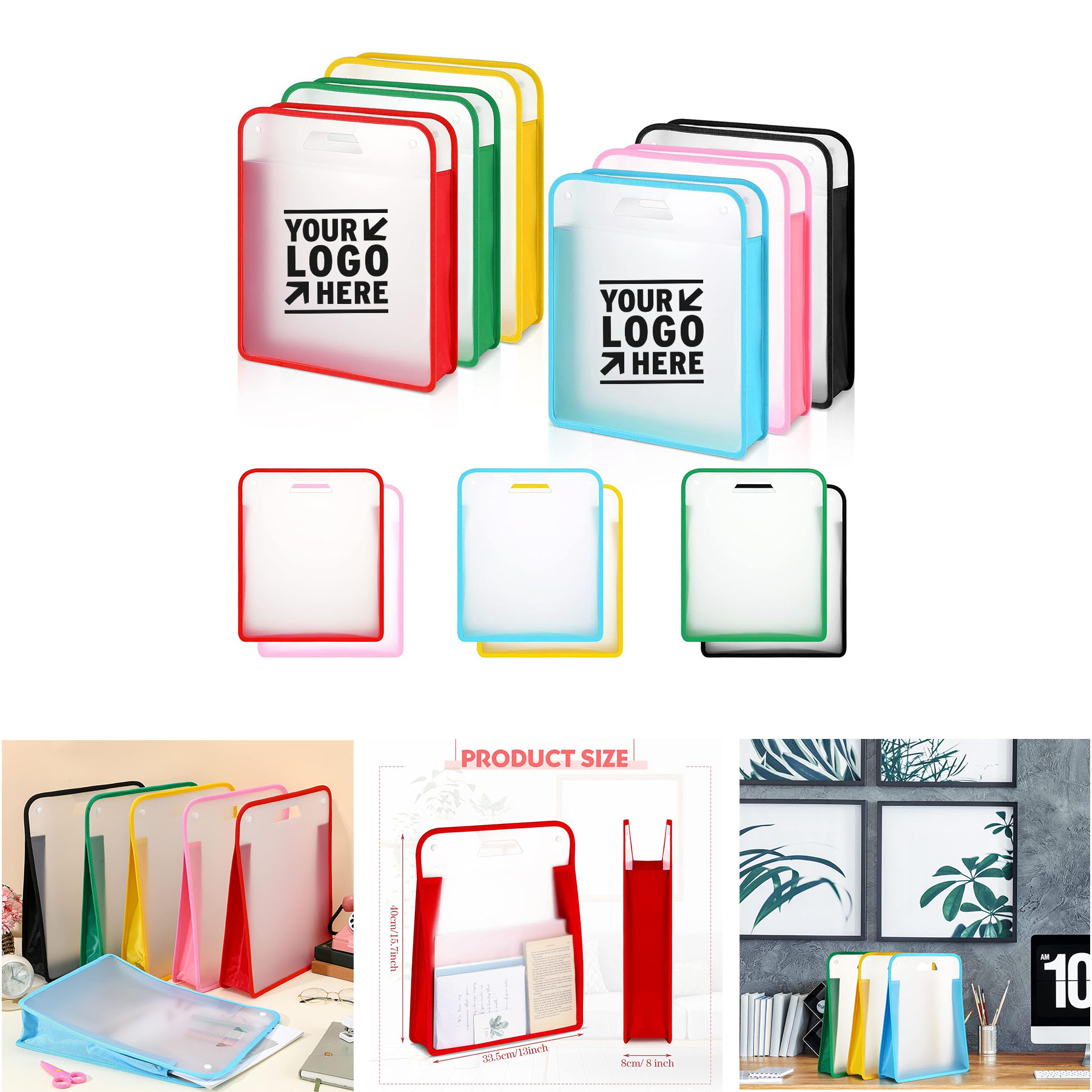 12x12 Inch Office Sheet File Scrapbook Paper Storage Organizer with Expandable Handle  2