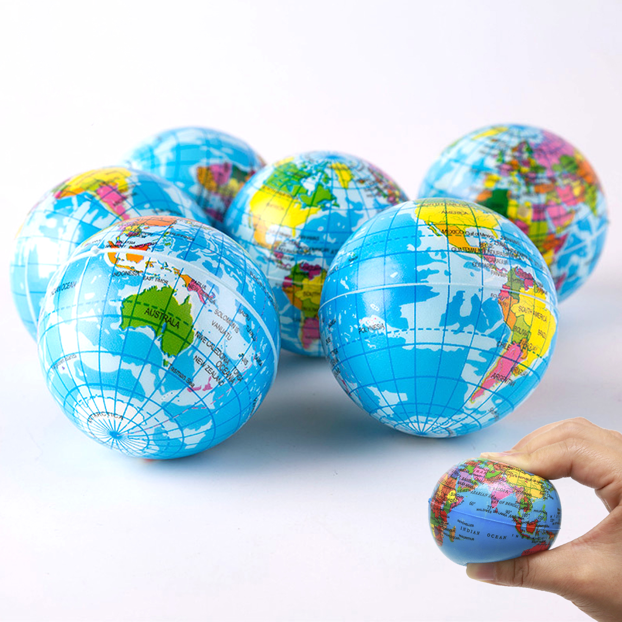 Mini World Map Foam Squeeze Ball 1