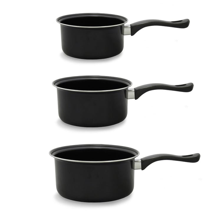 Nonstick Saucepan Sets - Black 1.5-3 Qts
