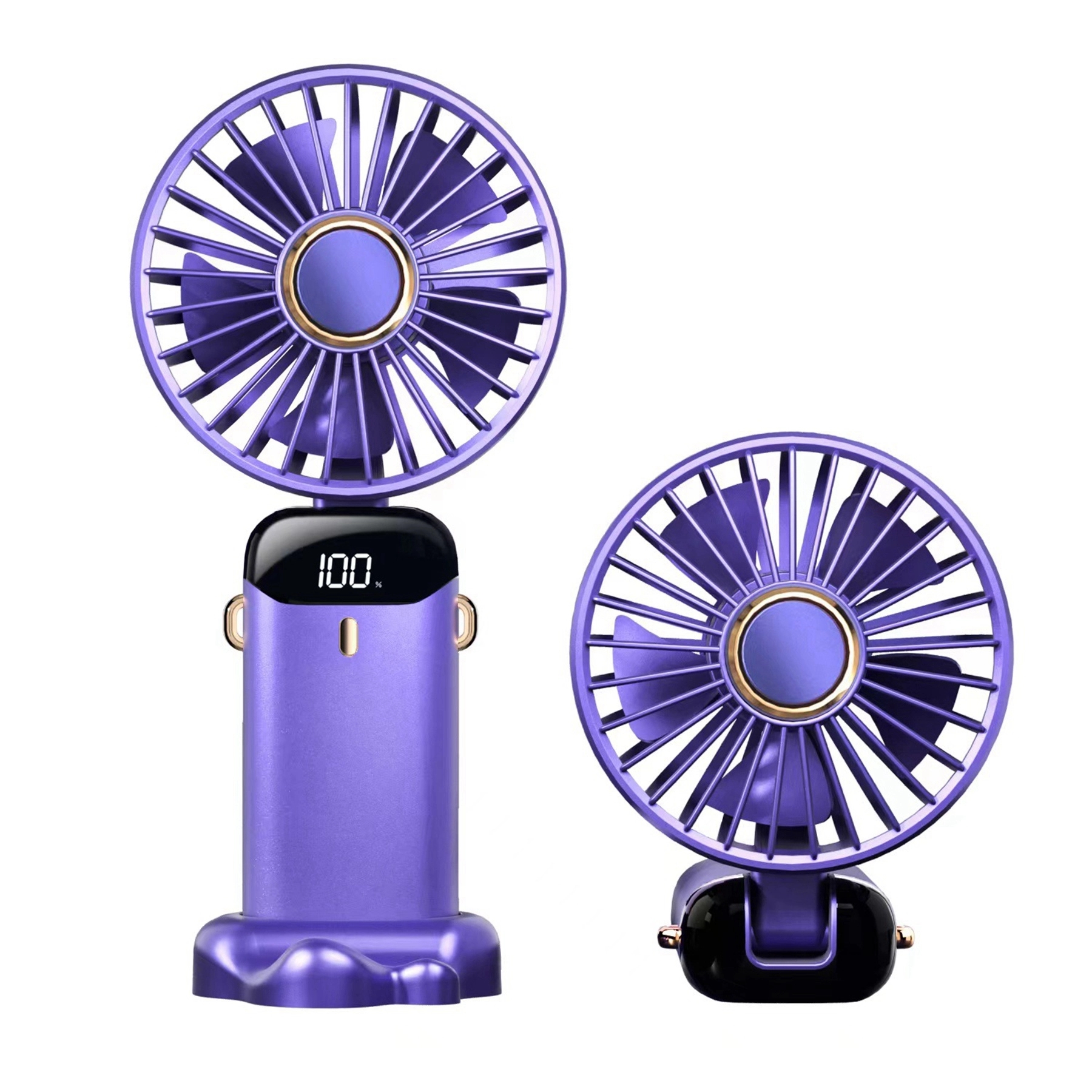 3000 mAh Digital Display Folding Handheld Fan 14
