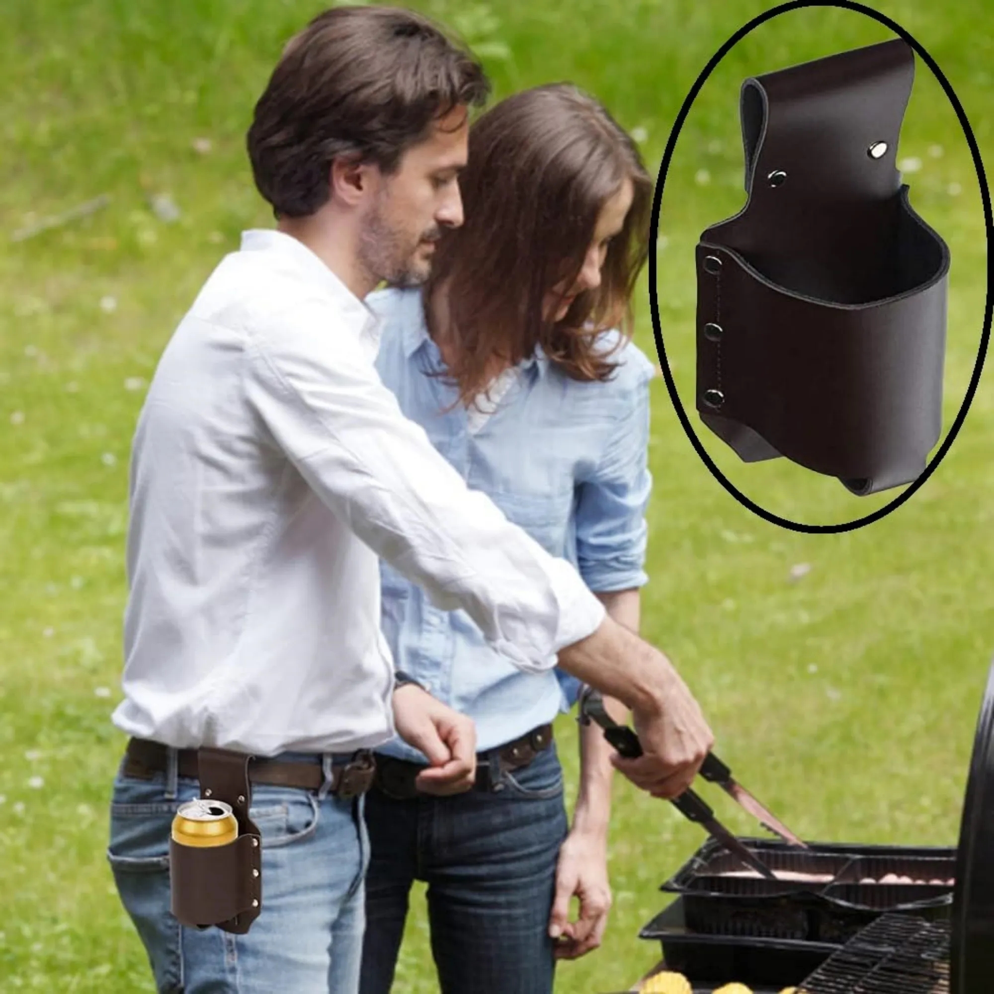 PU Leather Beer Bottle Holster Holder 14