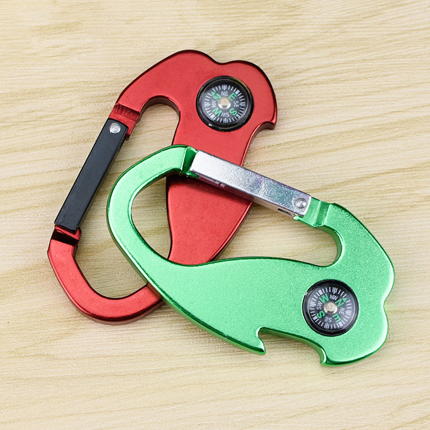 Multi Function Compass Opener Aluminum Alloy Carabiner 10