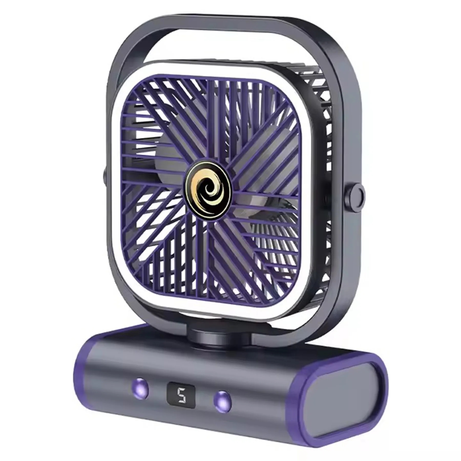 1200 mAh Portable Small Desk Fan with Night Light 8