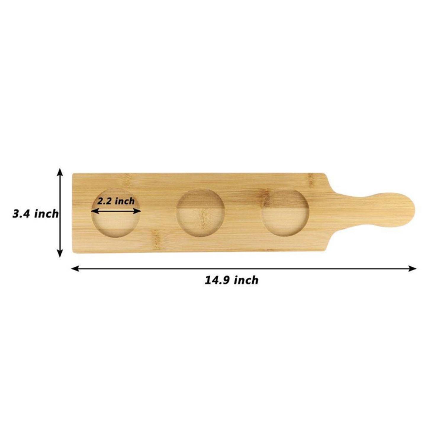 Wood Whiskey Glasses Tray 5