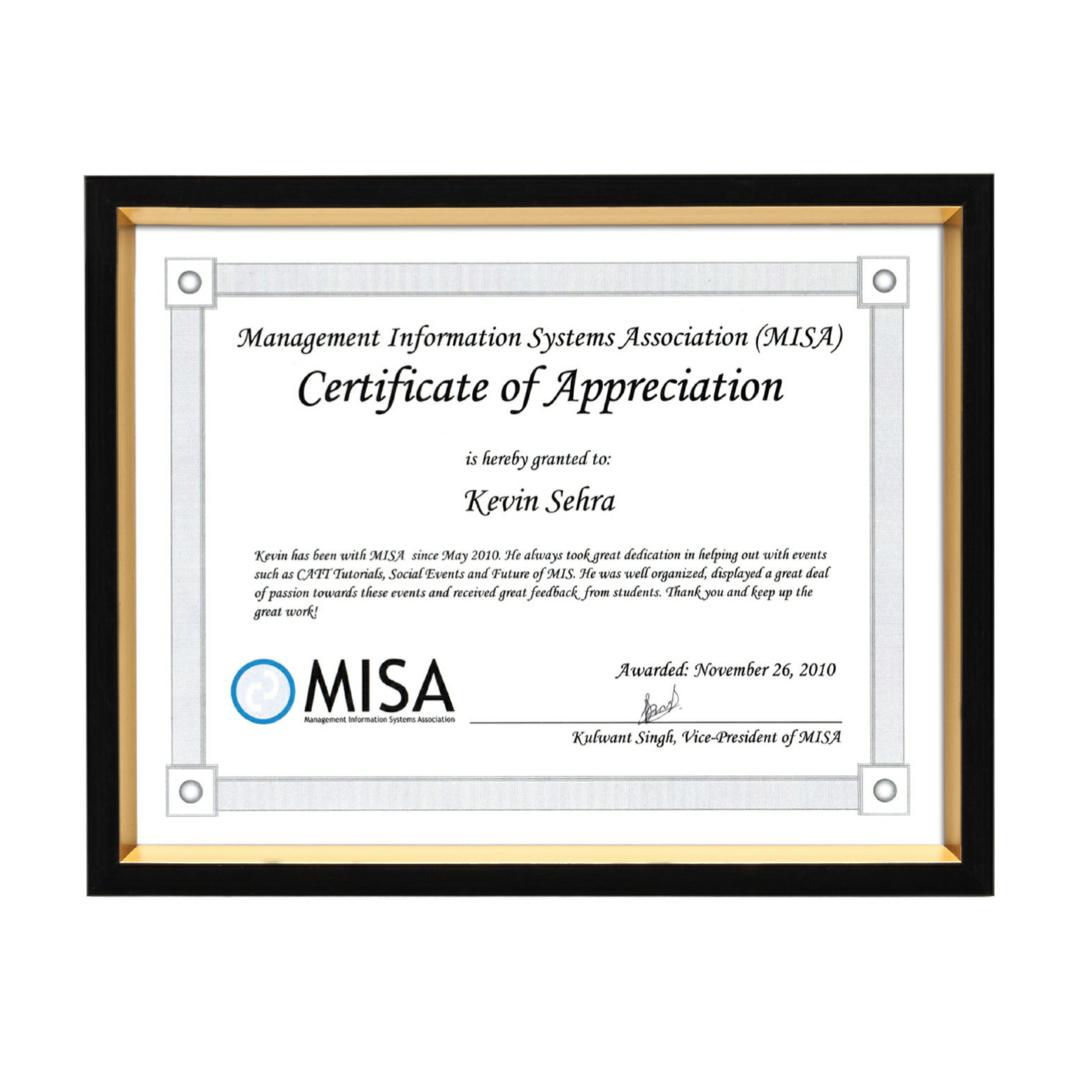 Napier Certificate Frame