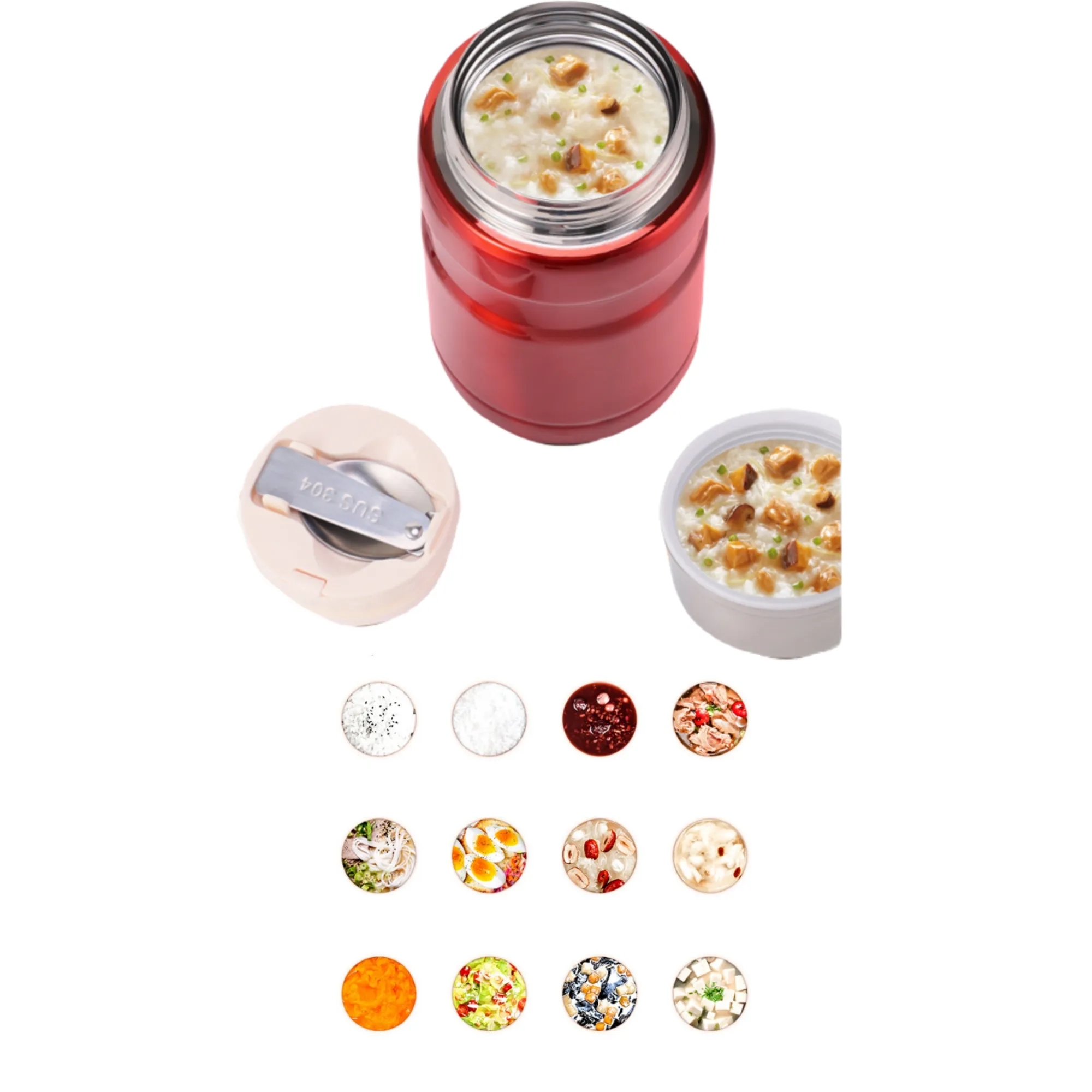 304 Stainless Steel Vacuum Insulated Food Jar 8