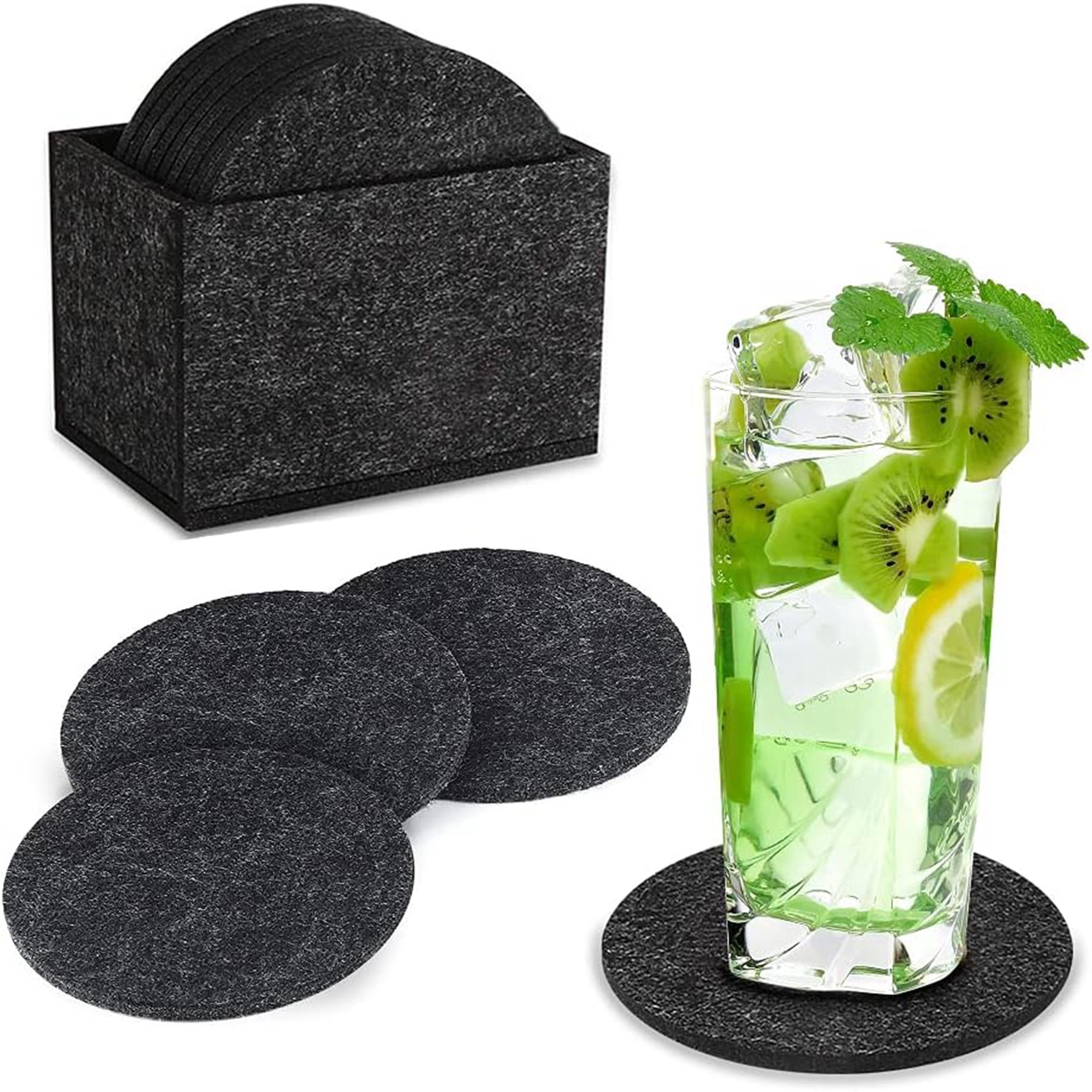 High Quality Round Felt Drink Coasters 3