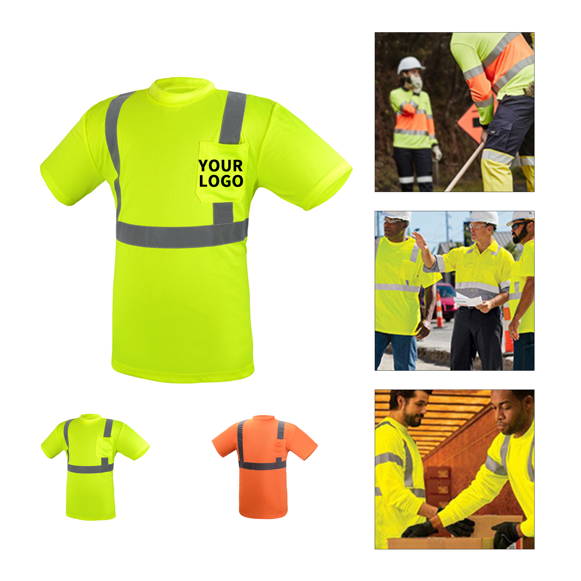 High Visibility Safety T Shirt With Pocket 4