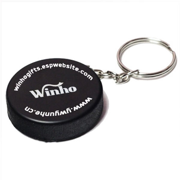 Ice Hockey Puck Key Chain 1