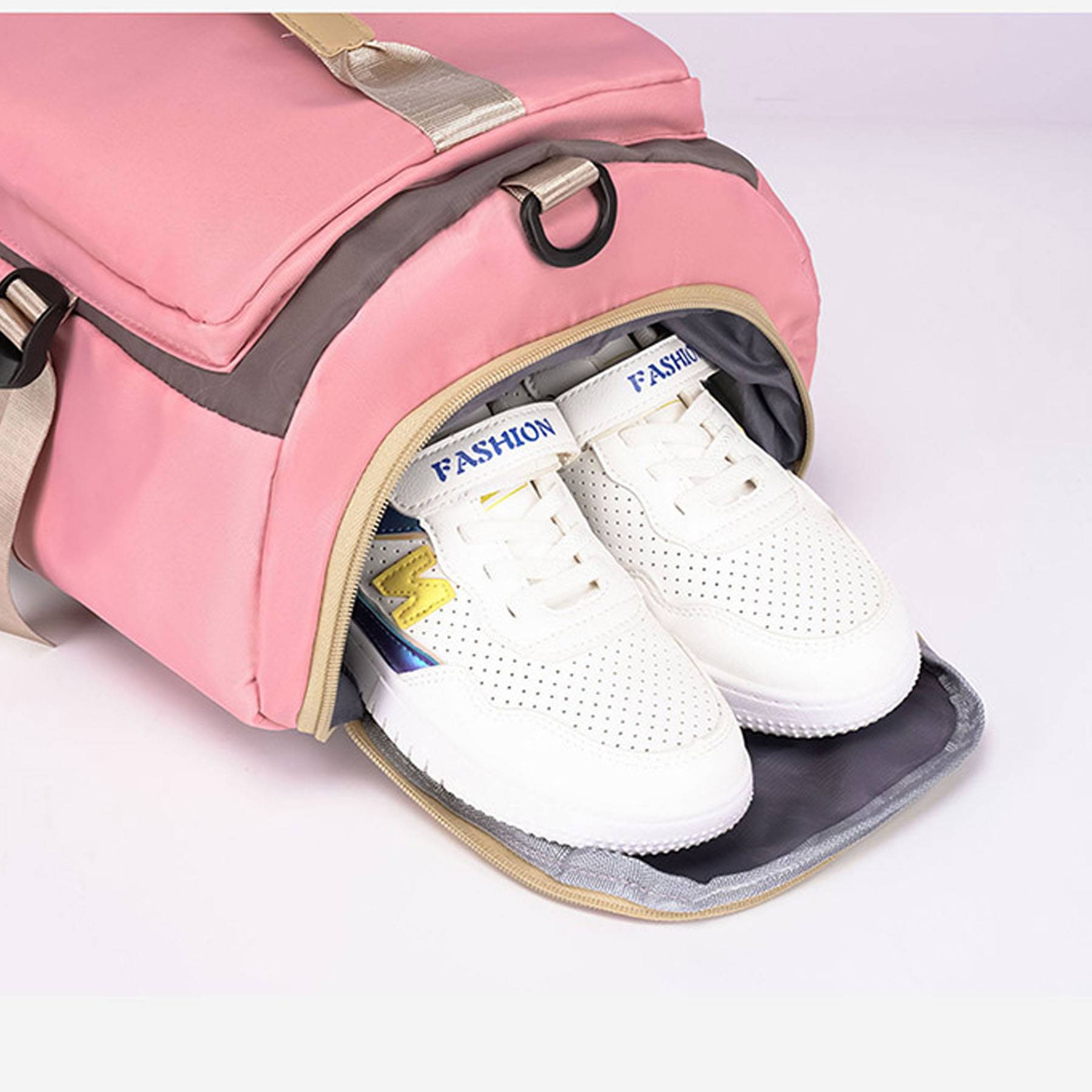 Sports Duffle Backpack with Shoe Compartment for Women 12