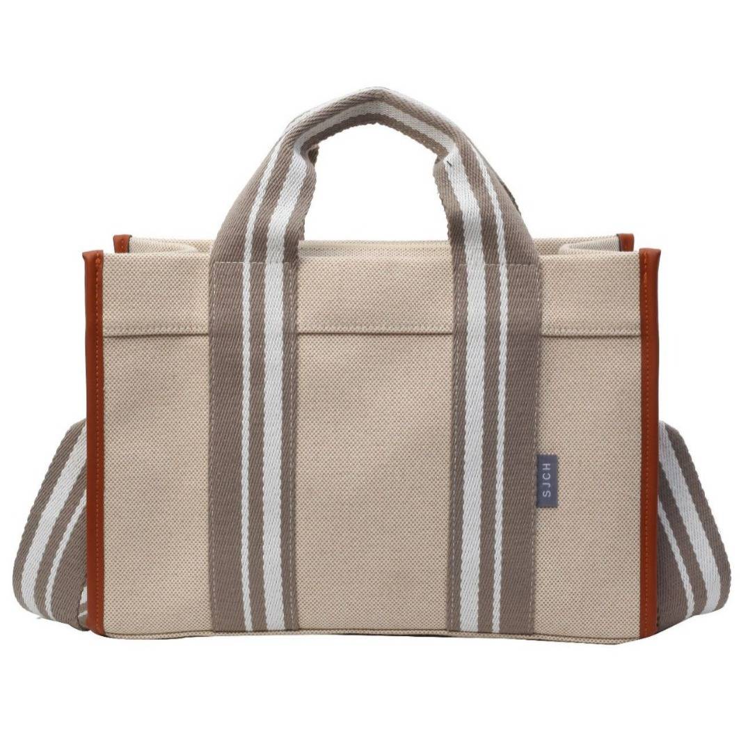 Canvas Tote bag black/brown 6