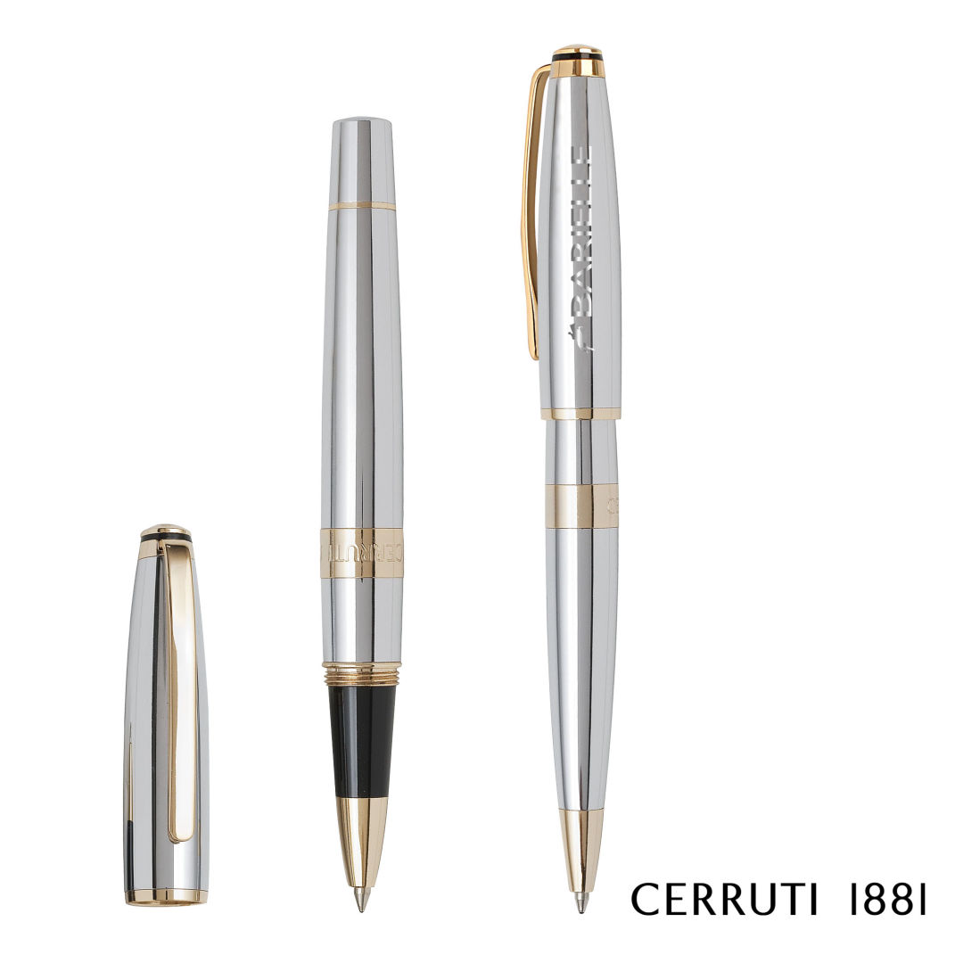 Cerruti 1881® Bicolore Ballpoint Pen & Rollerball Pen Set 4