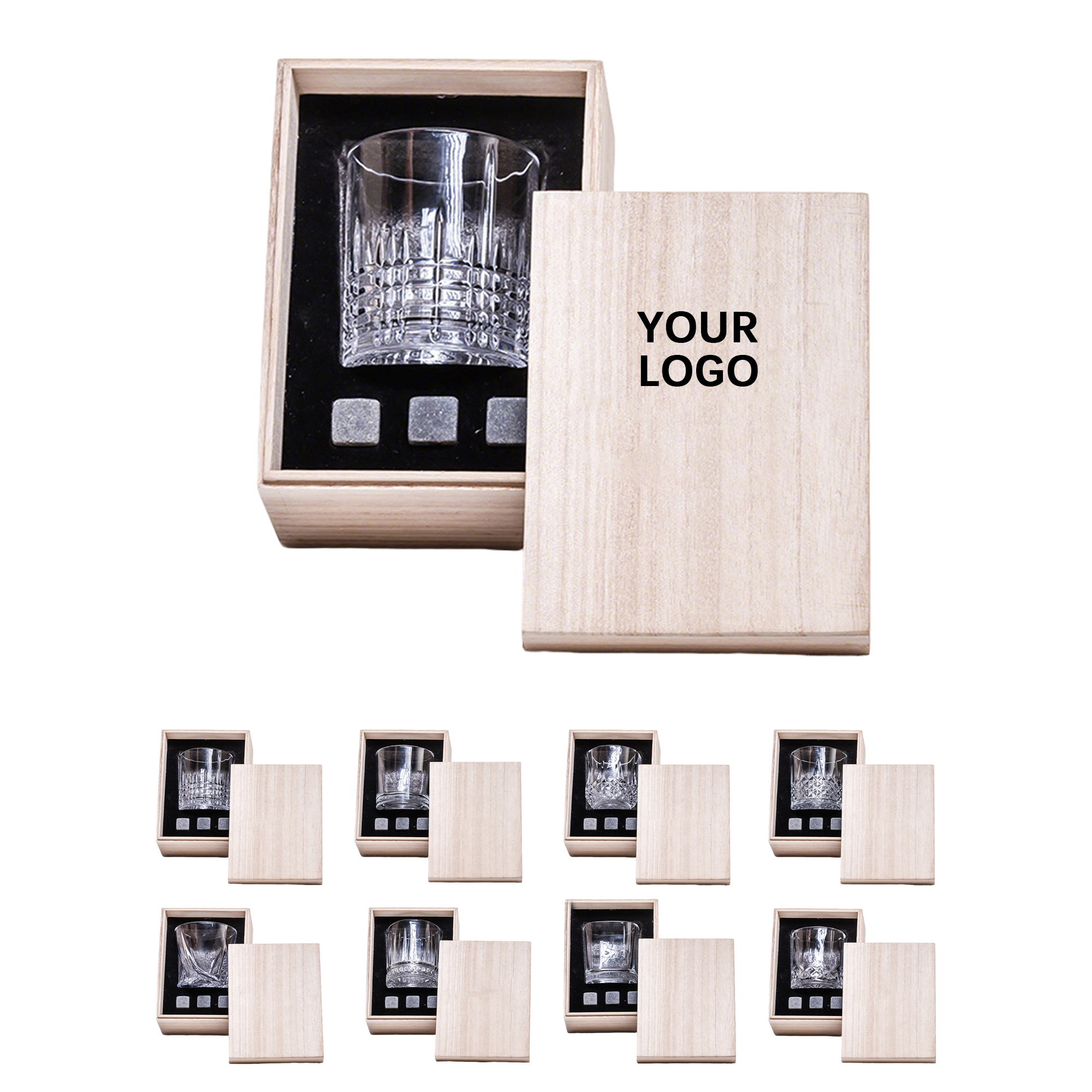 Whiskey Gift Set Presentation Box 5.91" x 4.73" x 3.15" 8