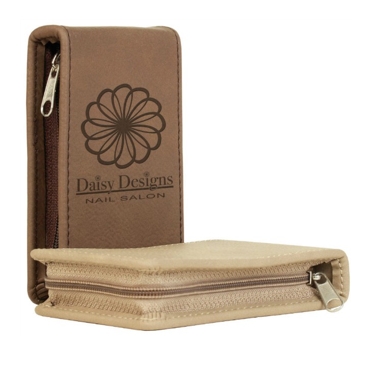 7 pieces Leatherette Manicure Set (Dark Brown) 1