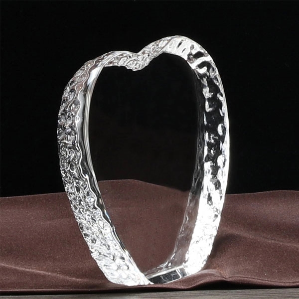 Heart shaped Iceberg Crystal Trophy 3