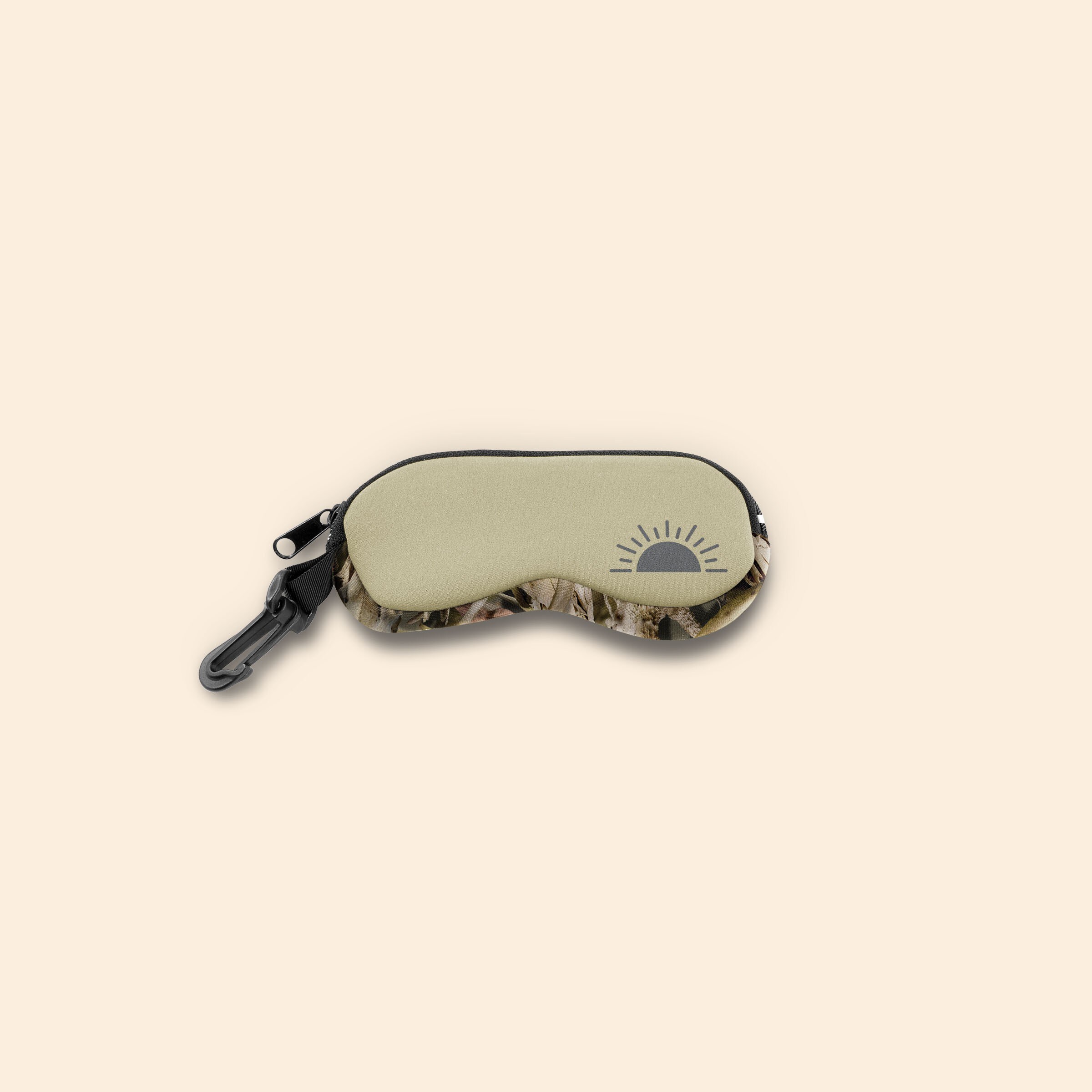 TRADEMARKED CAMO GUSSETED EYEGLASS CASE PKR - BONZ 2