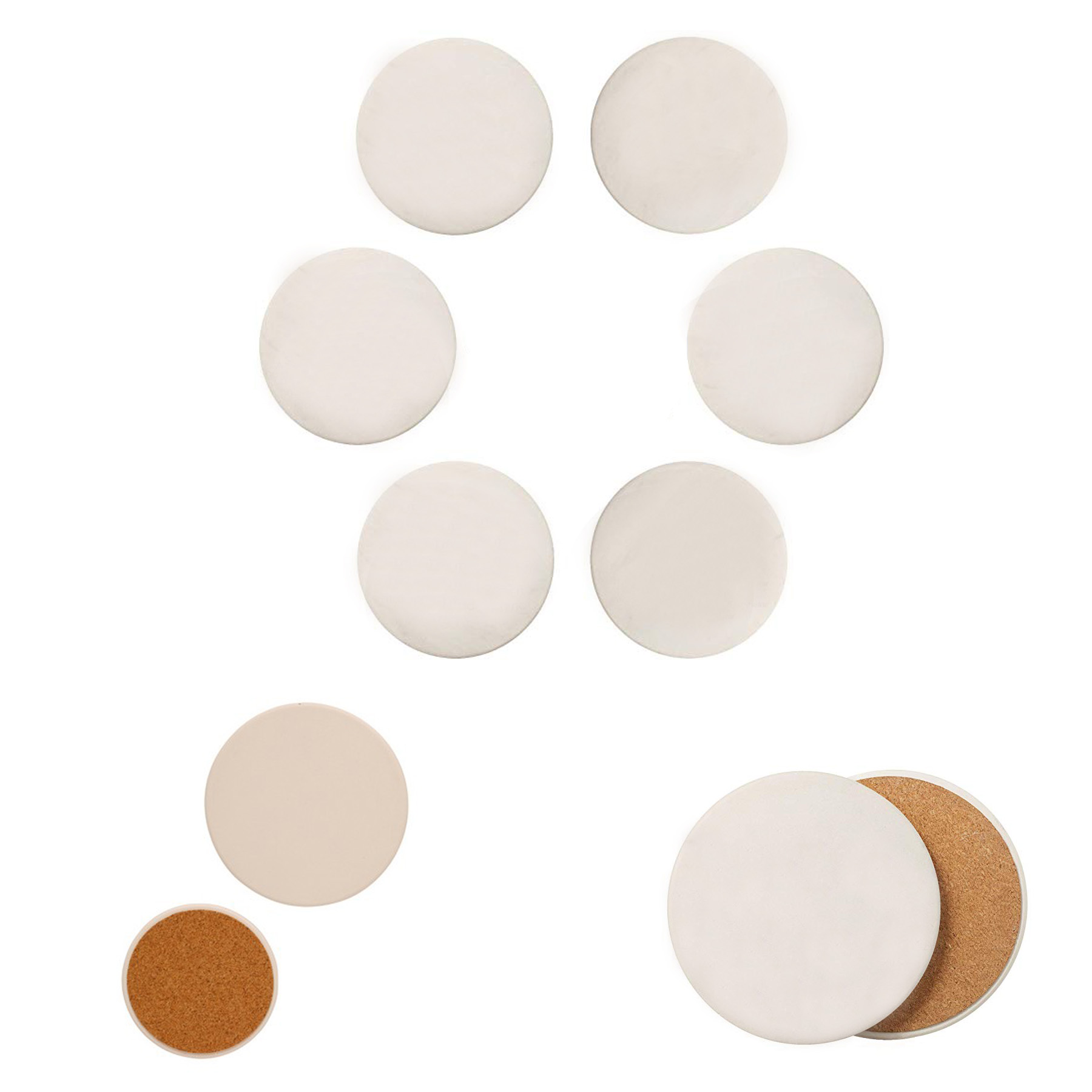 4" Round Absorbent Stone Coaster 1