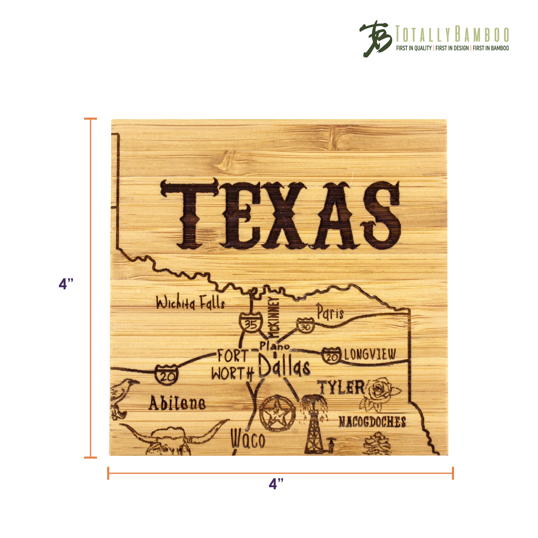 Texas Puzzle Coaster Set 3