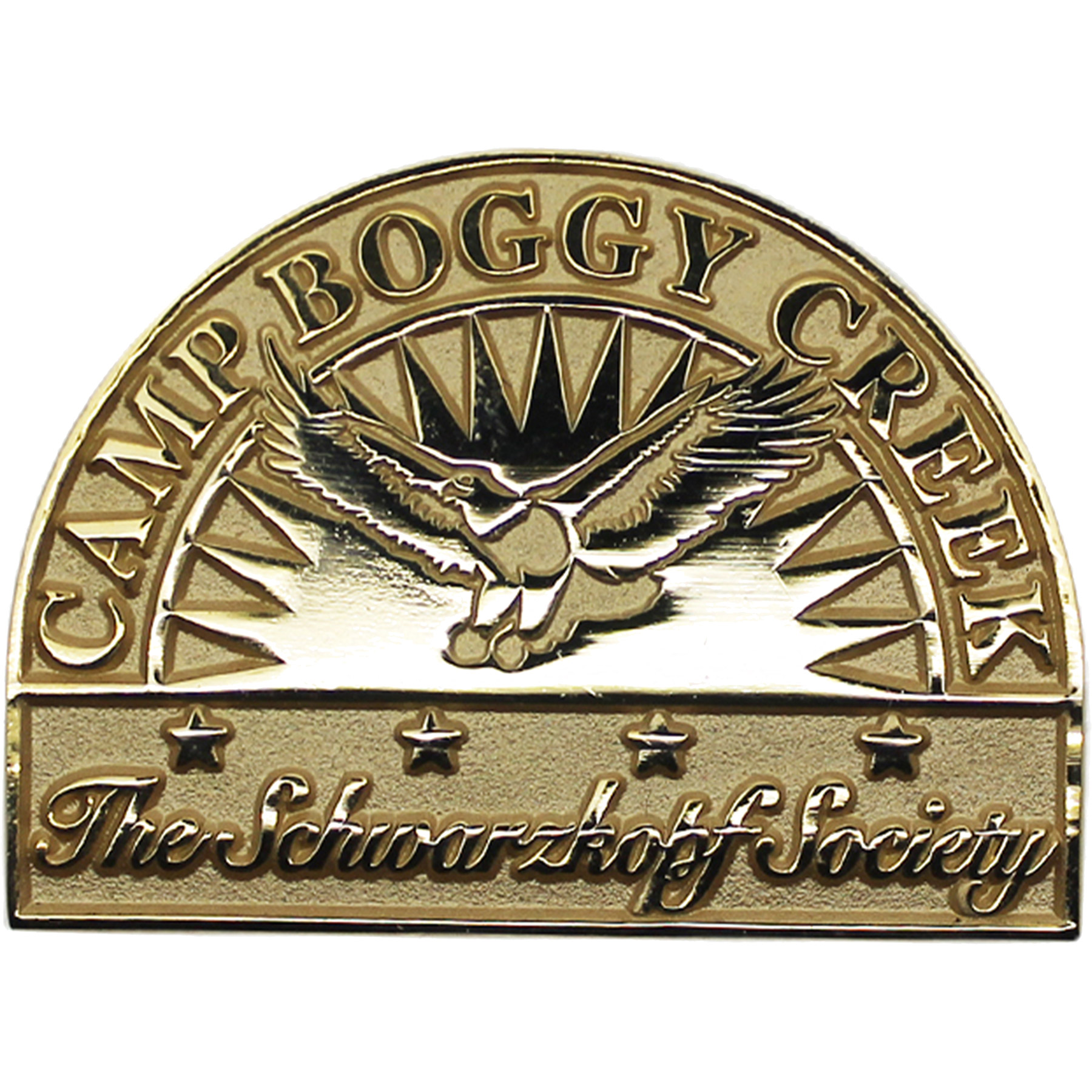 Diestruck Sandblasted Lapel Pins: Copper/Brass 1 1/4" W x 1 1/4" H 1