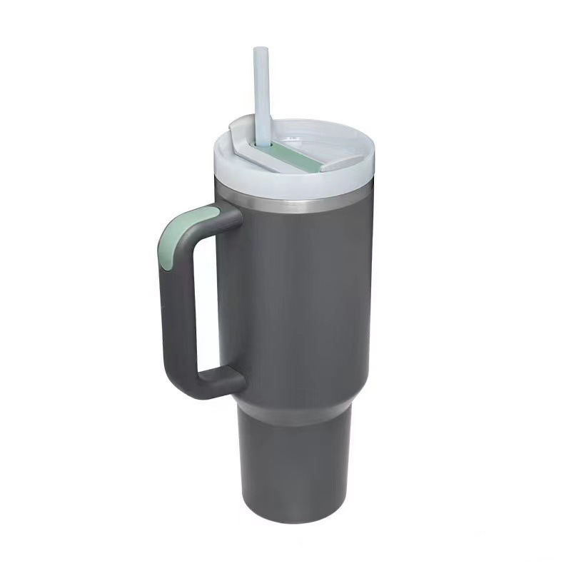 40 oz Vacuum Stainless Steel Tumbler W/ Straw & Lid 16