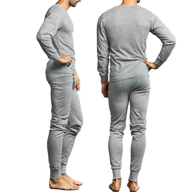 Men's Thermal Underwear Sets - Medium Gray 2