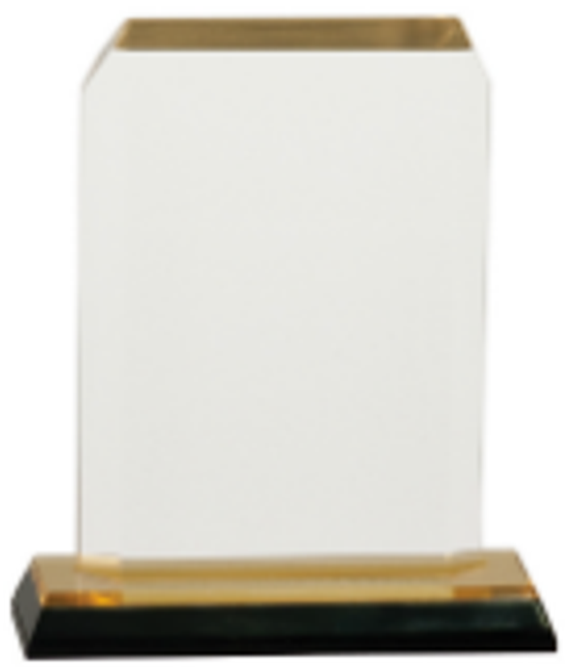 5.5" Gold Clipped Corner Impress Award