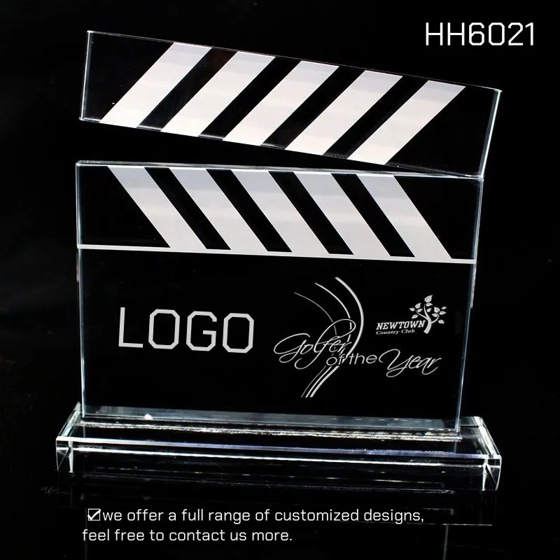Film Crystal Academy Award Trophy Movie Clapper 3