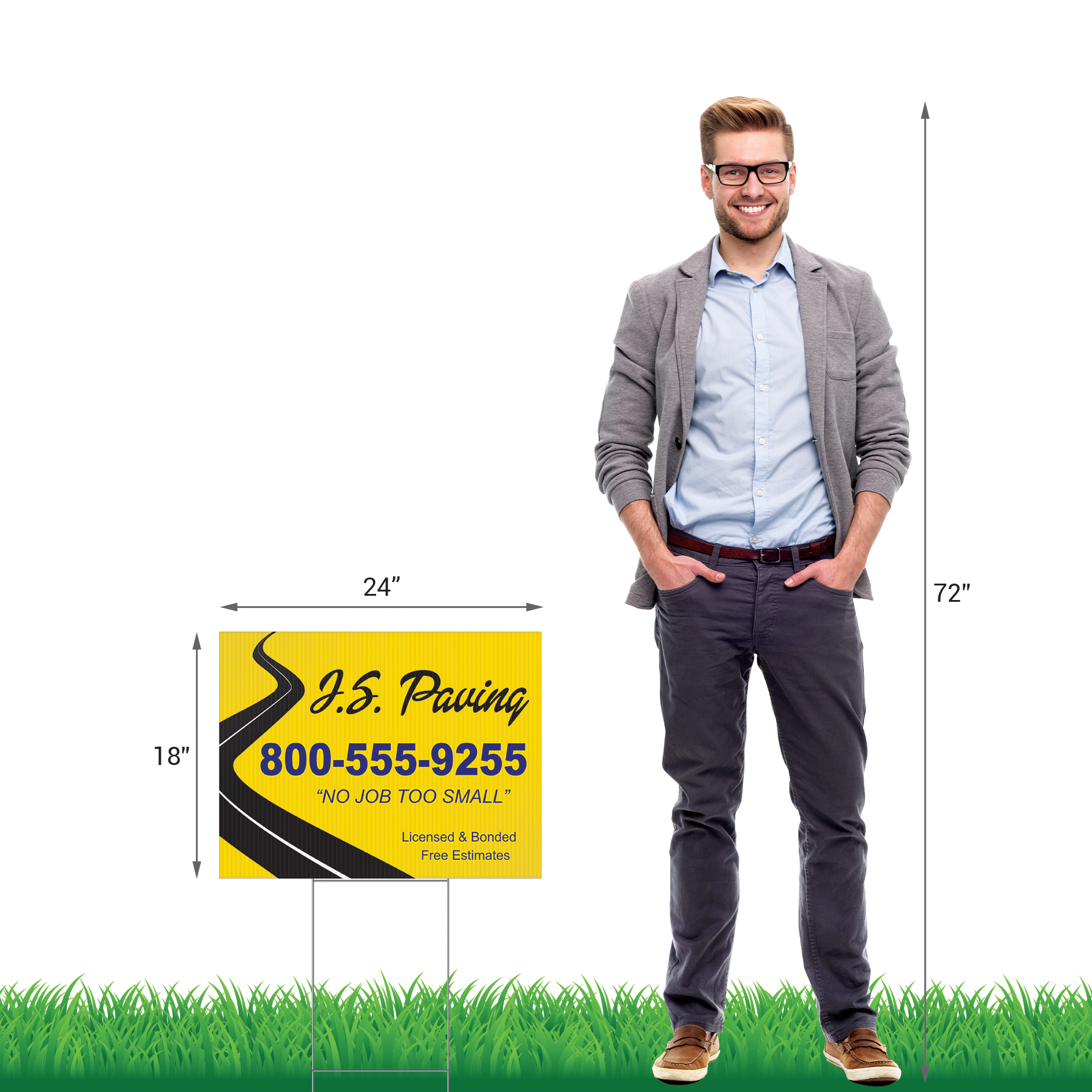 Medium Corrugated Yard Sign - Full Color - 2 Sides 6