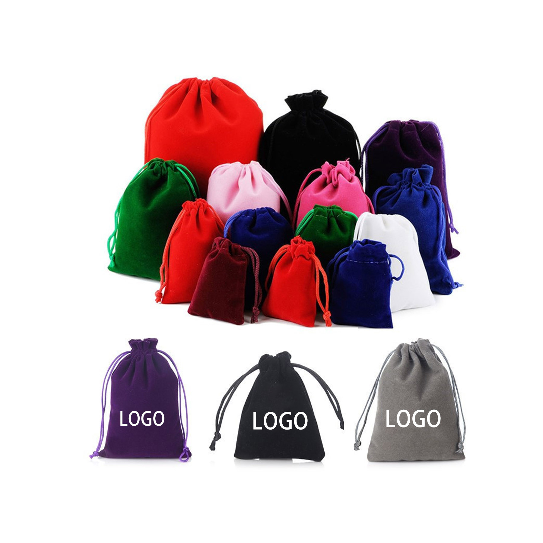 Drawstring Velvet Pouch Bag 2