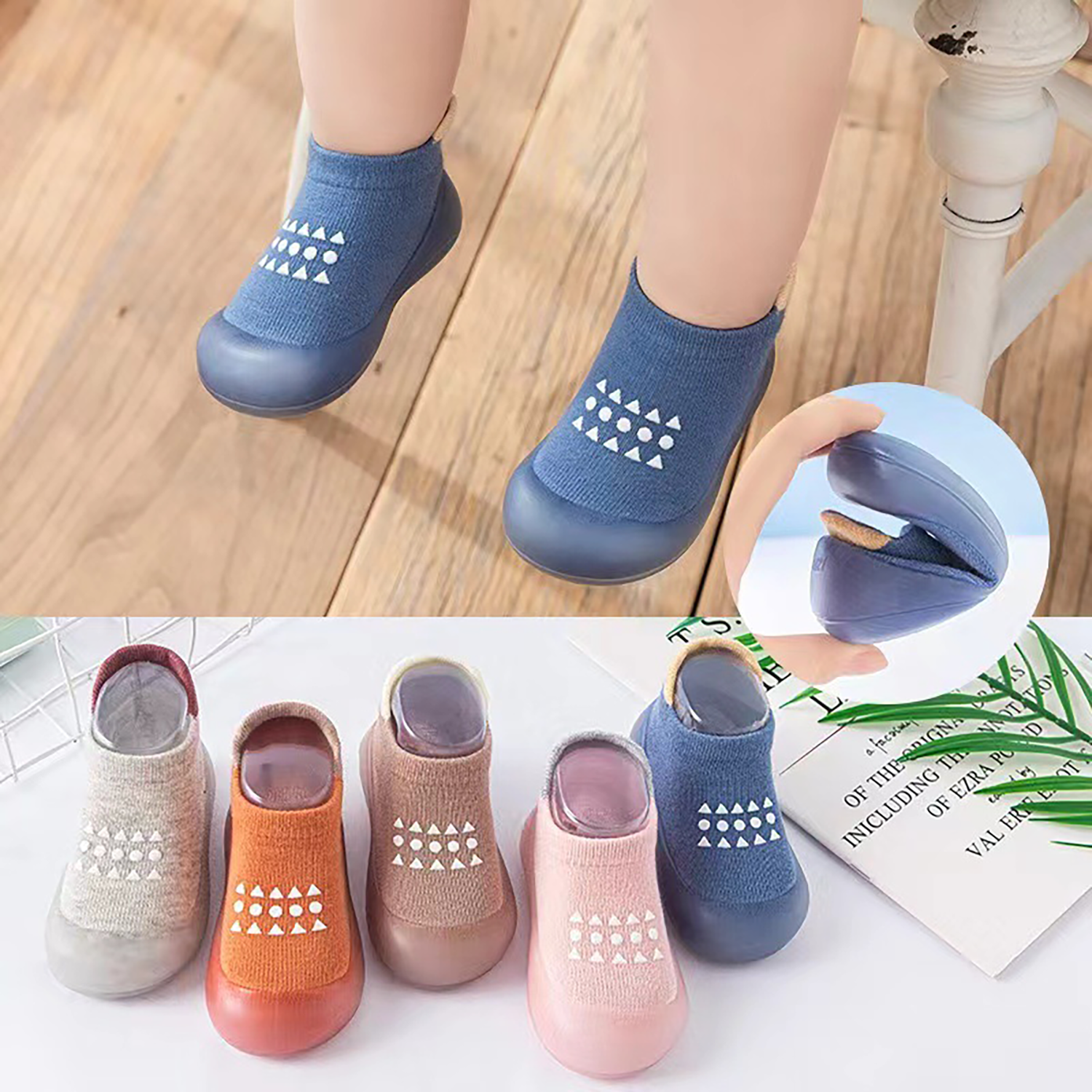 Baby Soft-Sole Non-Slip Walking Socks Shoes 4