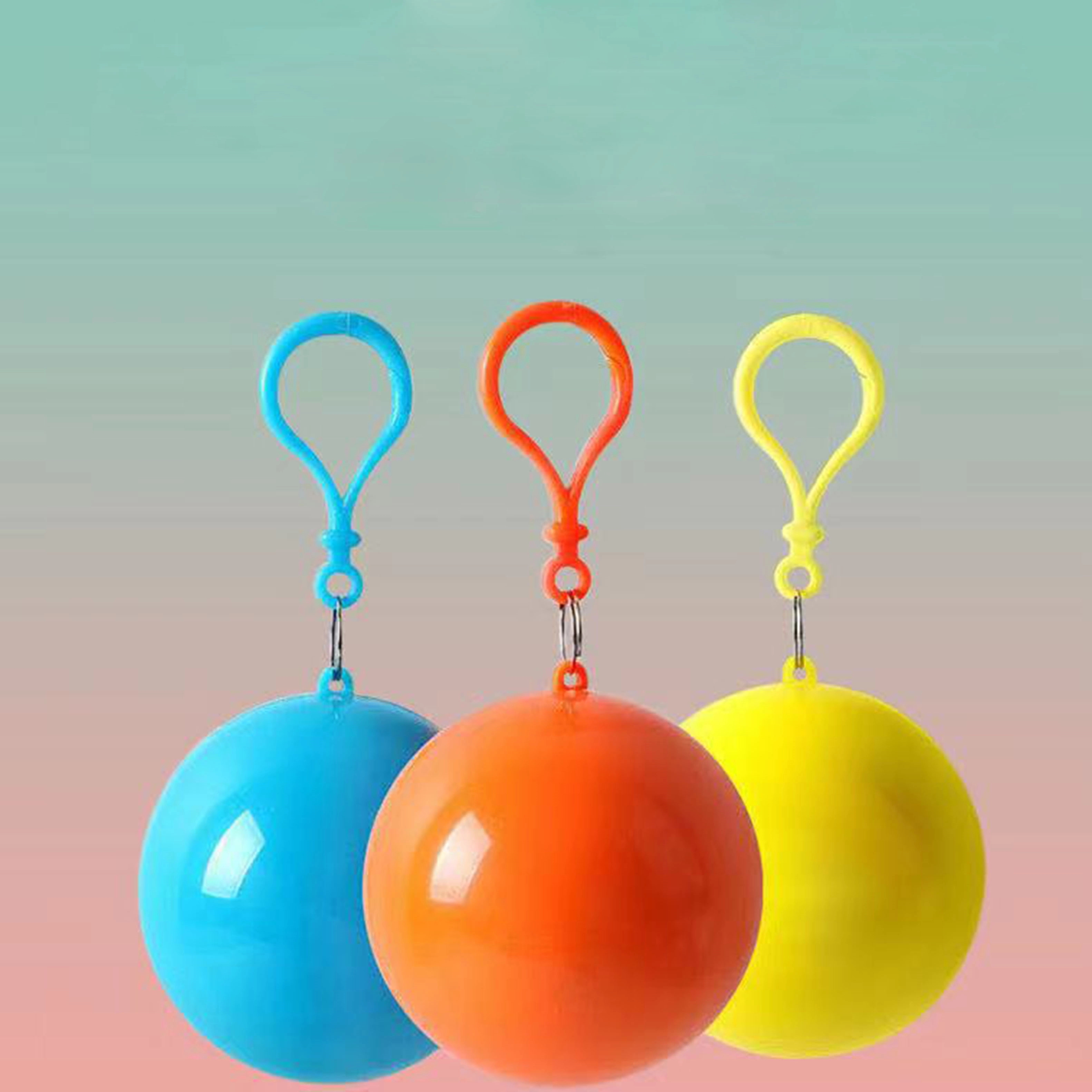 Disposable Rain Ponchos With Ball Shape Case 3