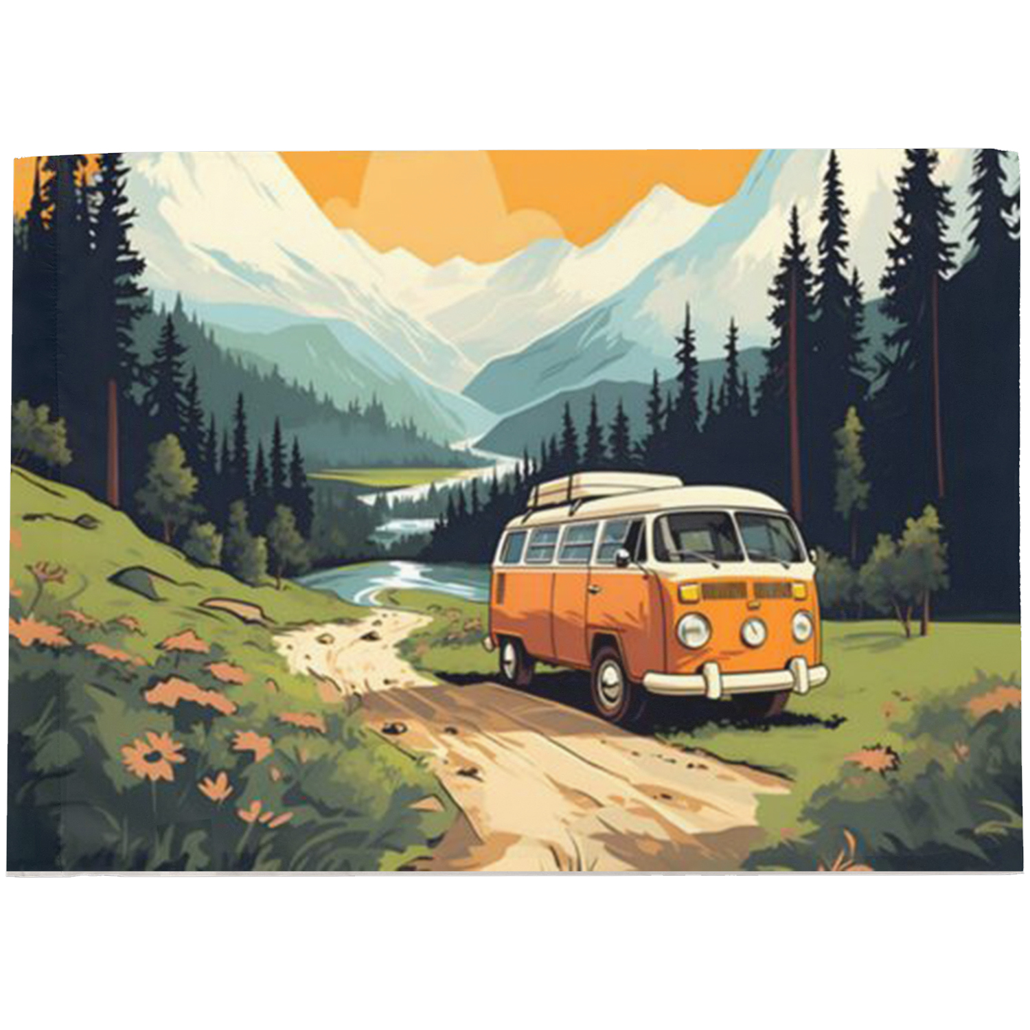 20" x 30" 110 GSM Sublimated Brushed Micro-Peach Pillowcase 1