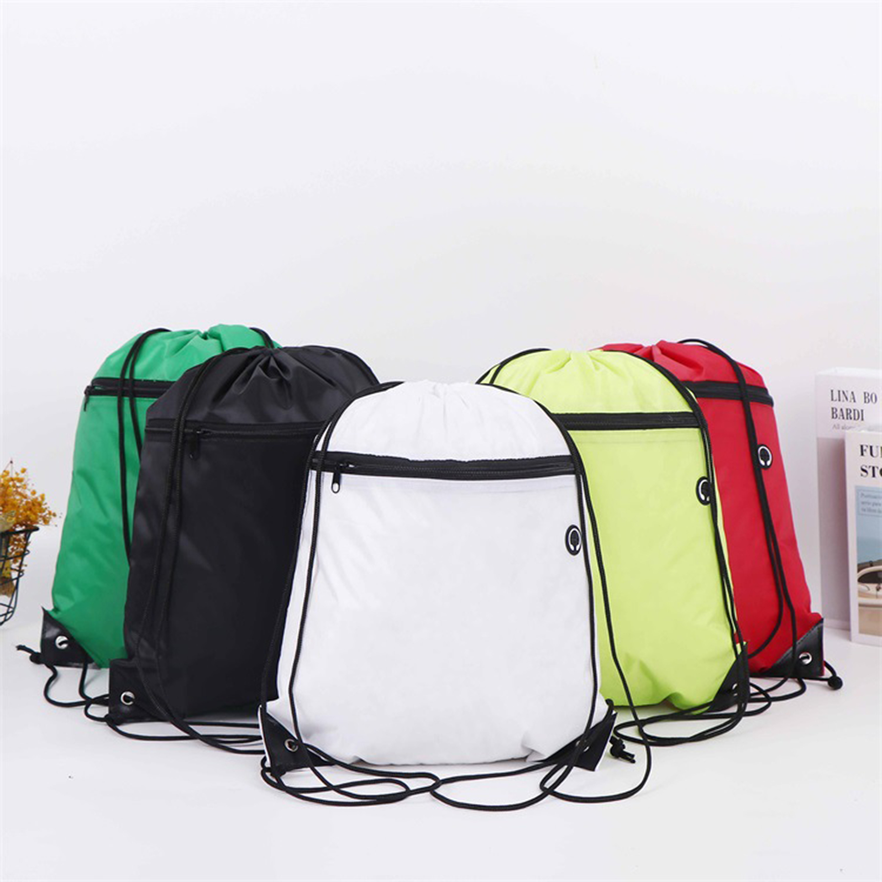 Polyester Drawstring Sports Backpacks 3