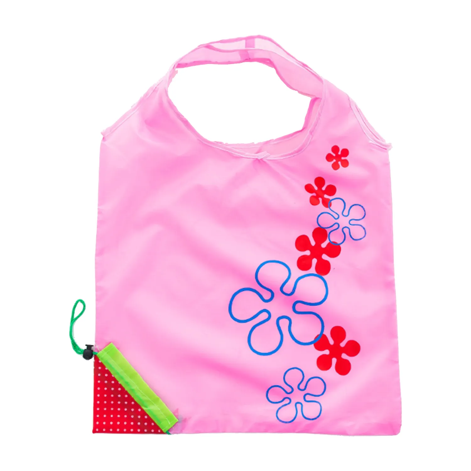 Compact Strawberry Scrunch Tote, Fruit Folds Shopping Bag 1