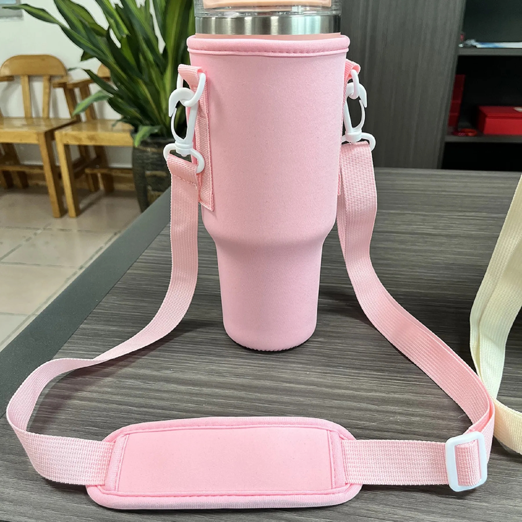 40 Oz. Adjustable Tumbler Sleeve Carrier Bag with Strap 3