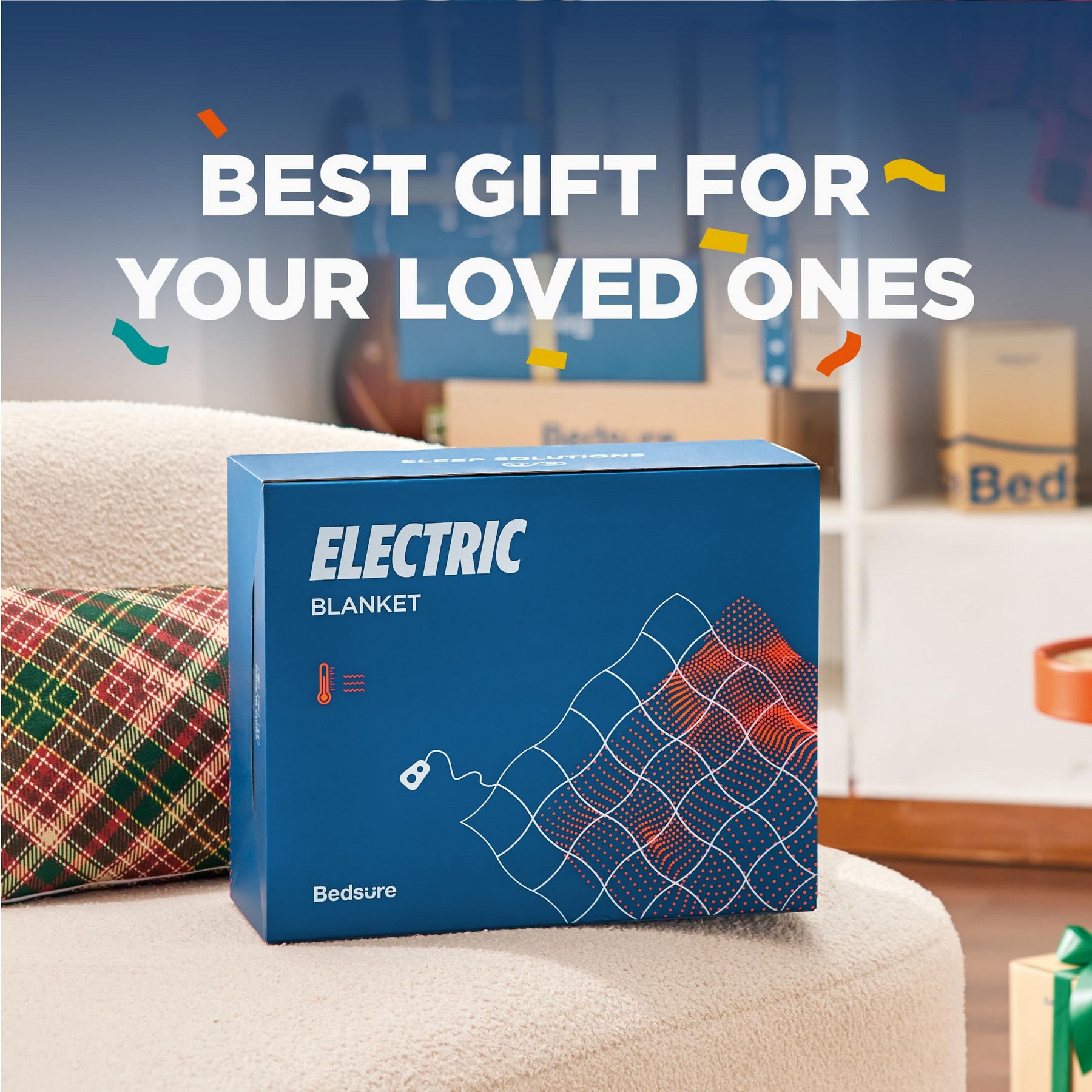 Electric Heated Blanket - Soft Flannel Throw with 4 Time Settings, 6 Heat Settings, Auto Shut Off 4