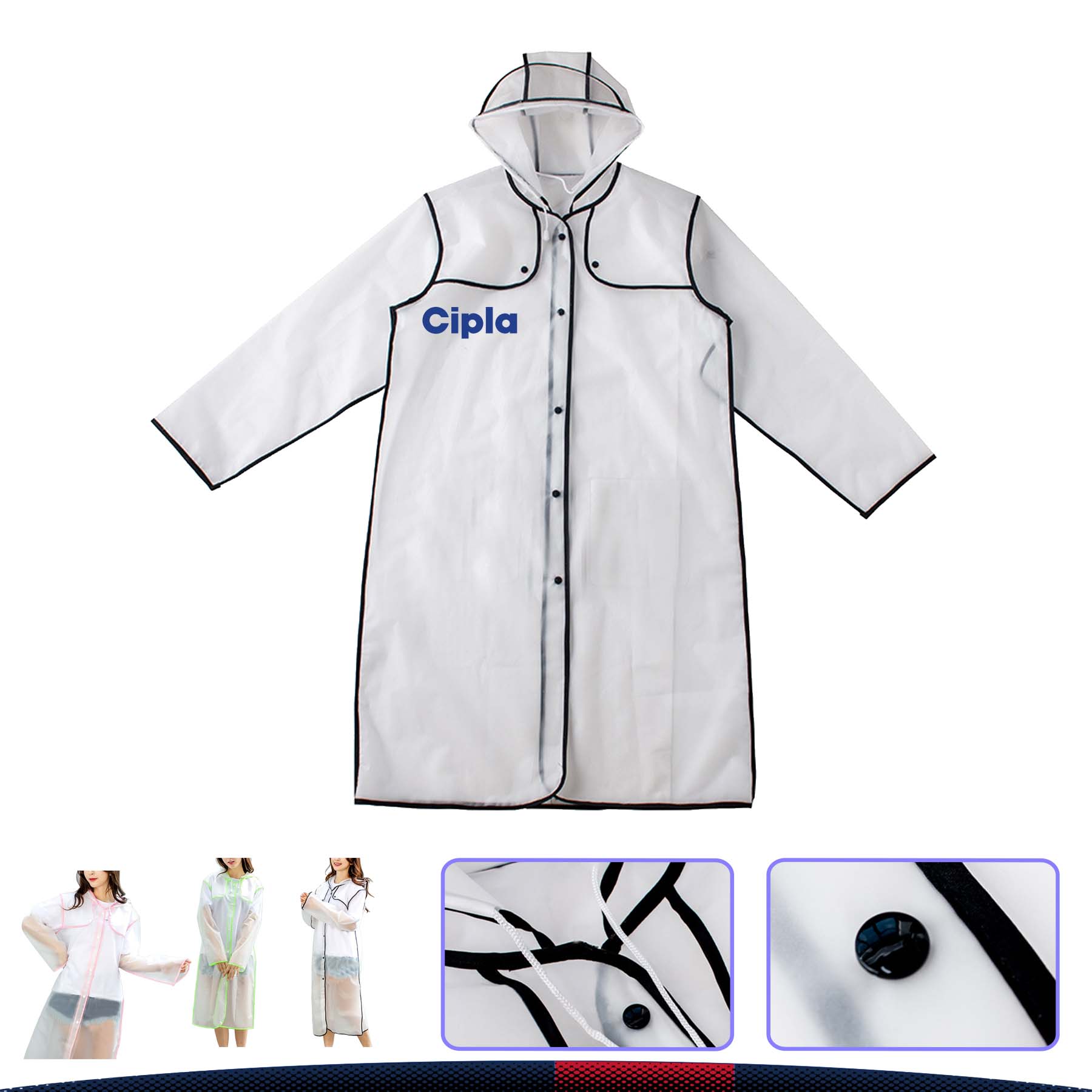 Transparent Adult Raincoat 5