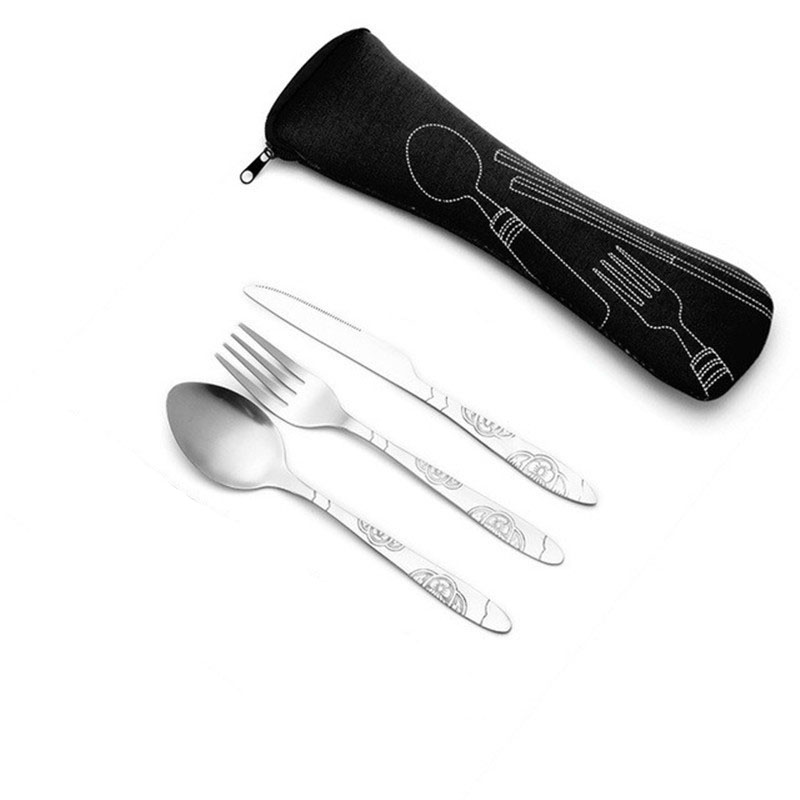 Metal Cutlery Set With Bag 2