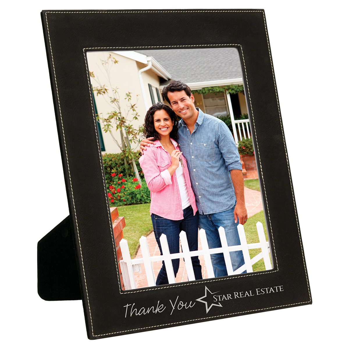 8" x 10" Black & Silver Leatherette Photo Frame 2