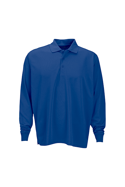 Vansport Omega Long Sleeve Solid Mesh Tech Polo 28