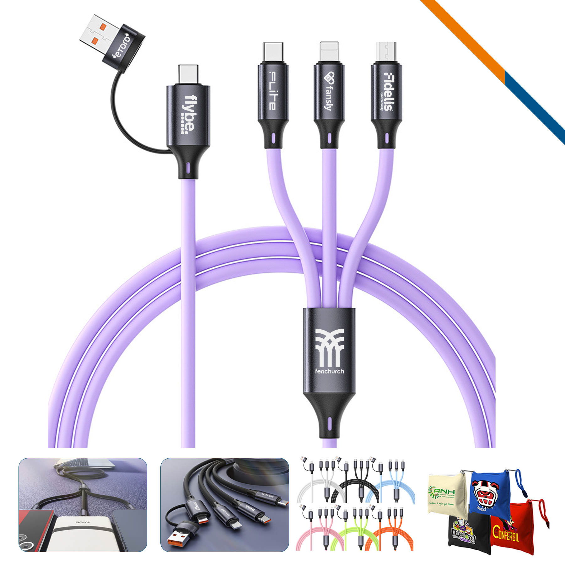 SyncFast 5in1 Fast Charging Data Transfer Cable 2