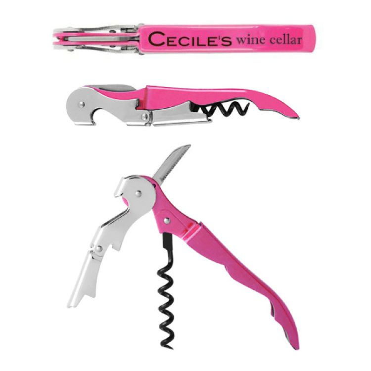 Truetap™ Pink Double Hinged Waiter's Corkscrew 2