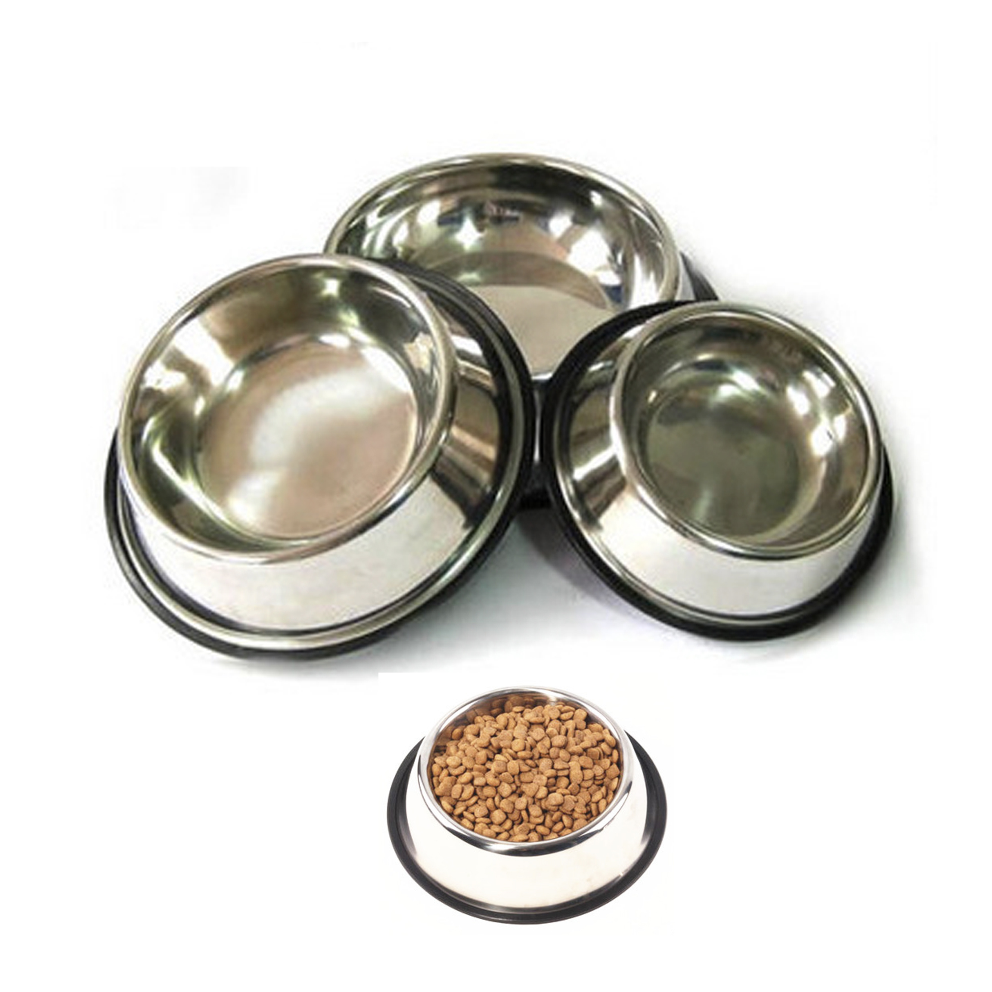 14 OZ Dog Drink Food Stainless Steel Dog Bowl 2