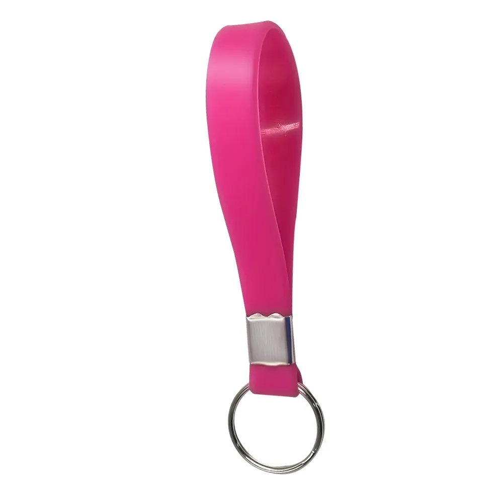 Solid Color Silicone Key Chain 4