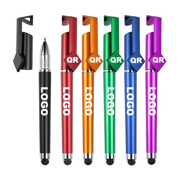 3-in-1 Stylus QR Code Ballpoint Pen with Stylus & Phone Stand 1