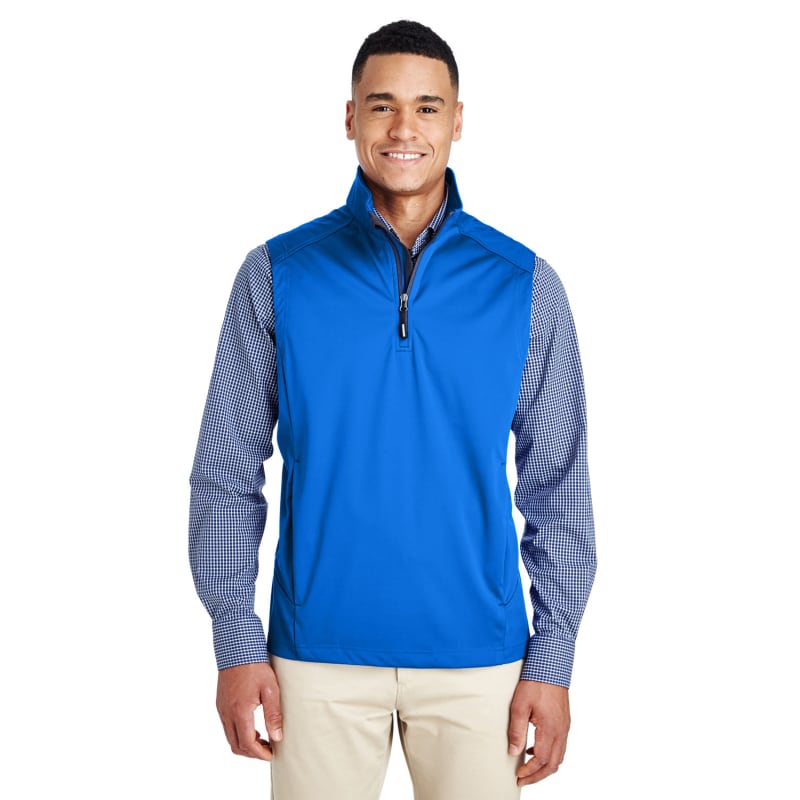 CORE365 Men's Techno Lite Three-Layer Knit Tech-Shell Quarter-Zip Vest 4