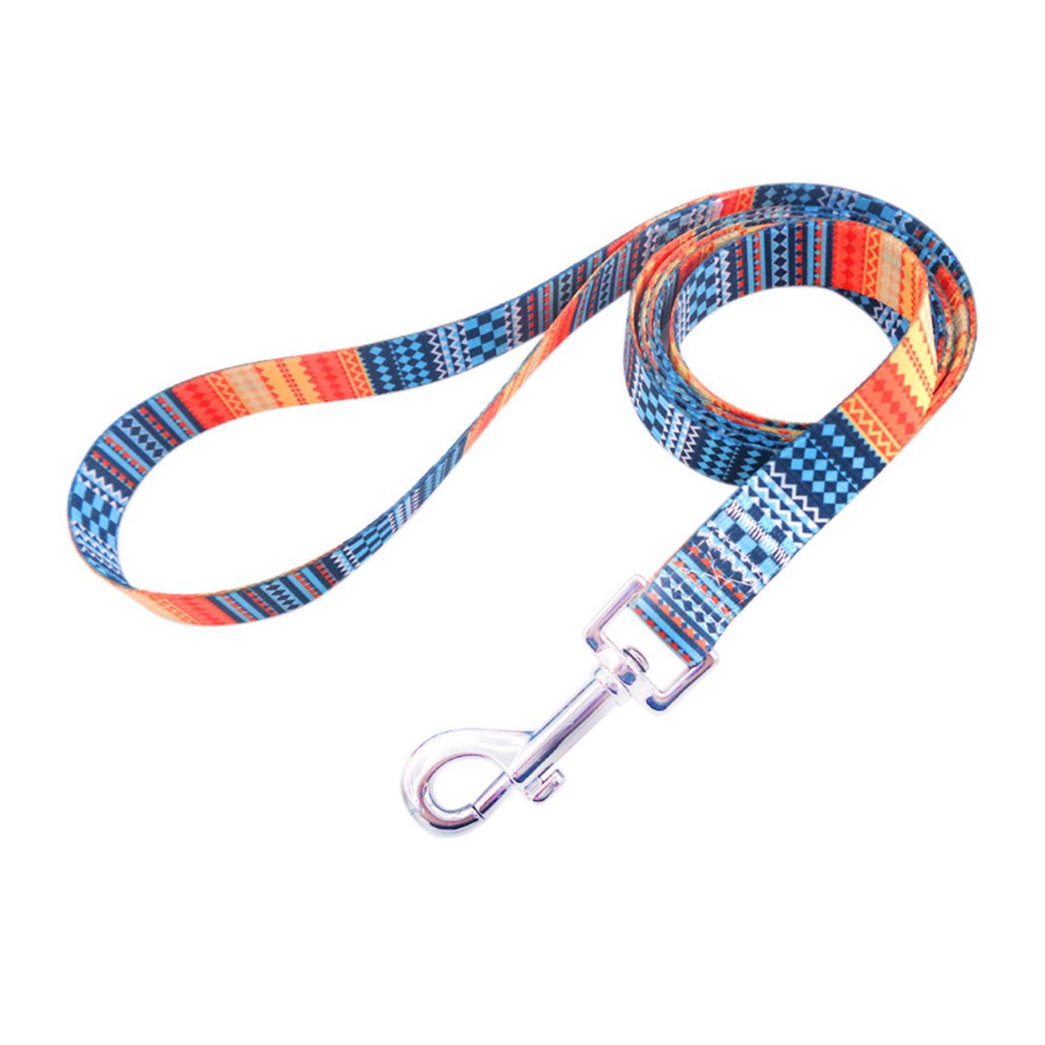 3/4"W x 72"L Polyester Sublimation Pet Leash w/ Metal Carabiner 5