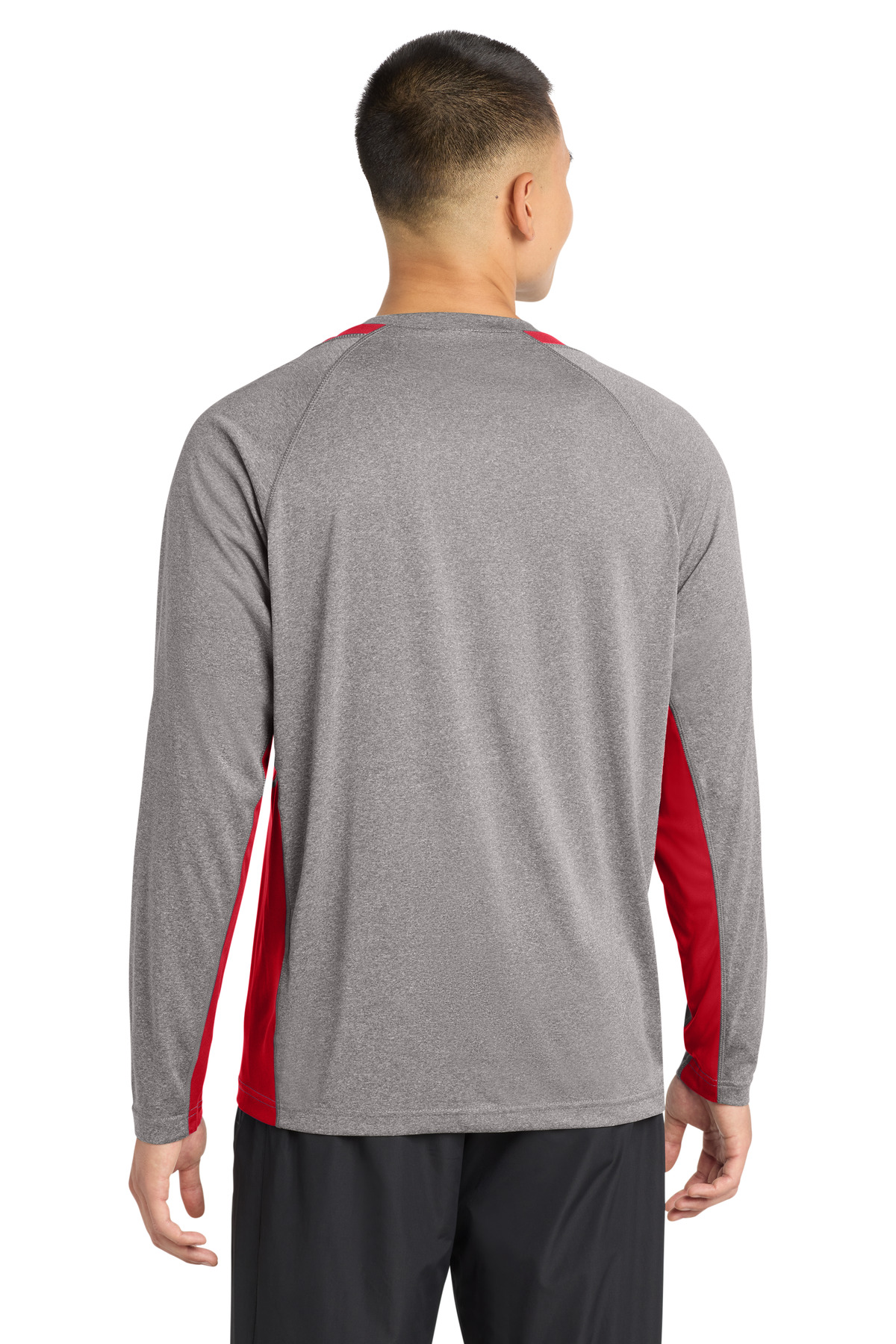Sport-Tek Long Sleeve Heather Colorblock Contender Tee. ST361LS 69