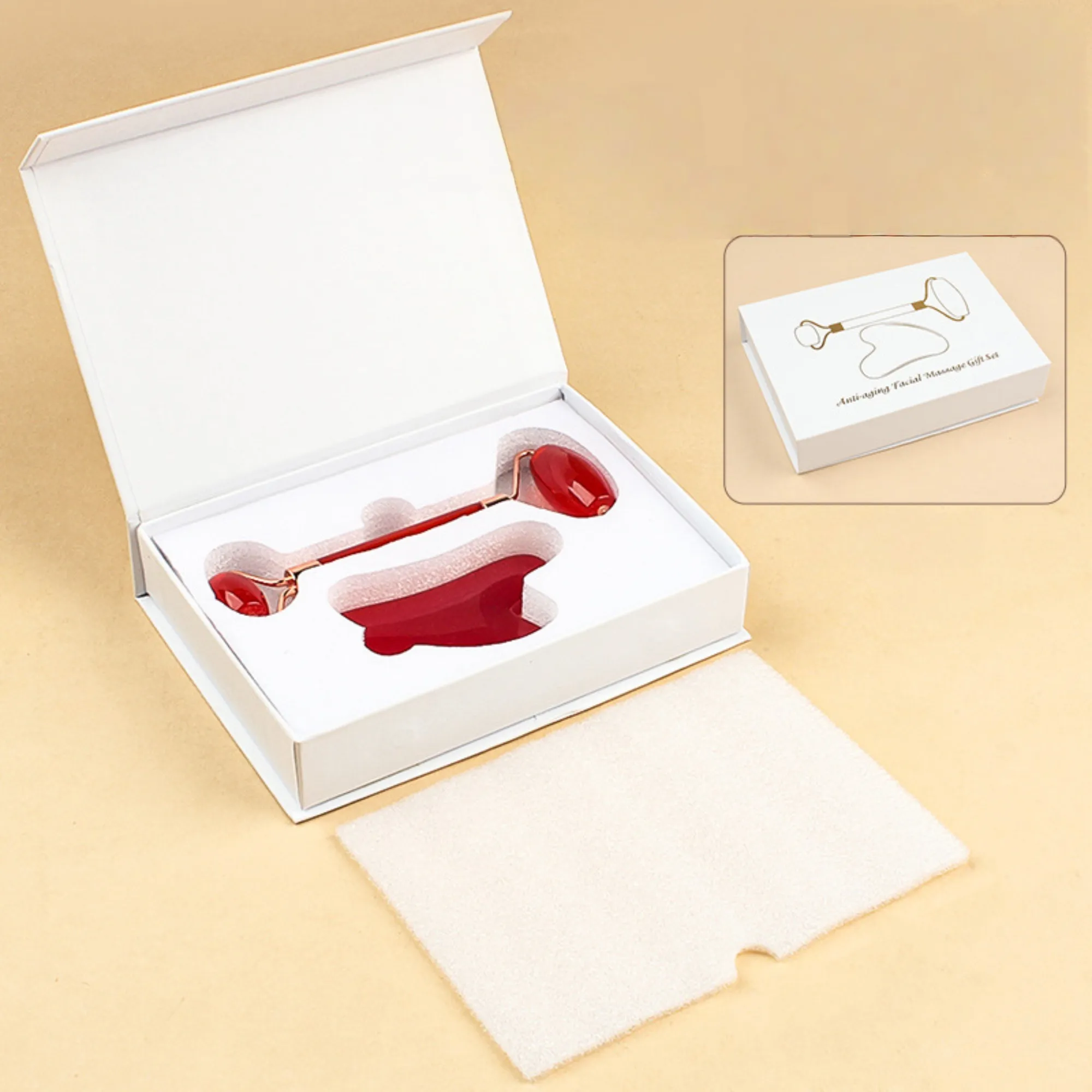 Facial roller and gua sha massager set 3